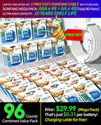 96-Pack Alkaline Batteries Combo (48 AA & 48 AAA), 1.5V Double A Triple A Household Battery Variety Pack