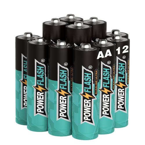 Power Flash AA Alkaline Batteries 1.5V Long-Lasting Double A Battery