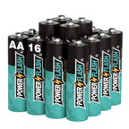 AA Power Flash Alkaline Batteries (16-Pack), Leak-Proof | For Controllers, Toys and More