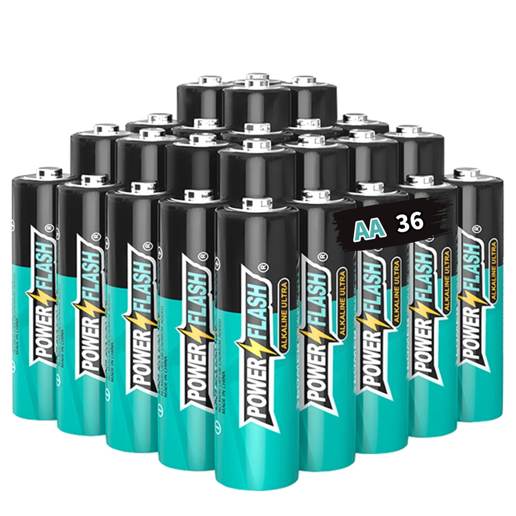Power Flash AA Alkaline Batteries (36-Pack), 1.5V