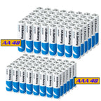 96-Pack Alkaline Batteries Combo (48 AA & 48 AAA), 1.5V Double A Triple A Household Battery Variety Pack