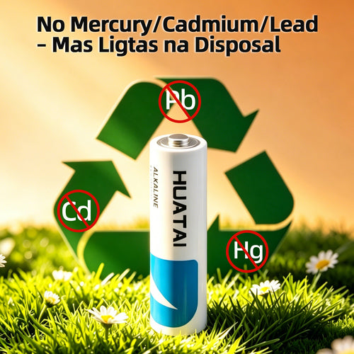 AA & AAA Alkaline Batteries (64-Pack) - 20 AA, 44 AAA Combo, 1.5V - Huatai