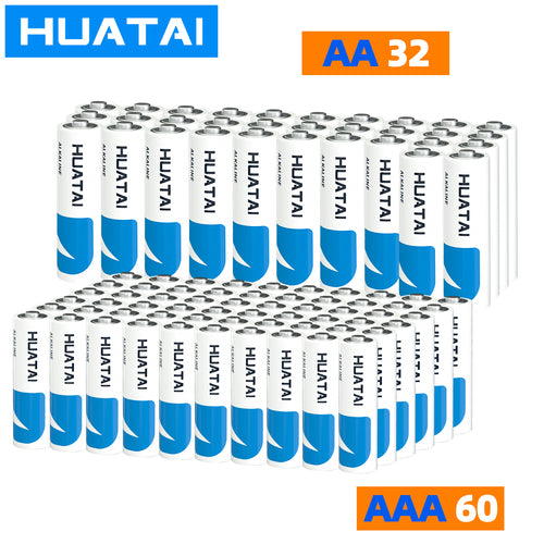 92-Pack AA & AAA Alkaline Batteries Bulk Combo
