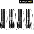 LED Flashlight, Powered by 3 AAA Batteries, Reliable Non-Rechargeable Handheld Light for Emergency, Camping, Home Power Outages (3 Batteries Included)