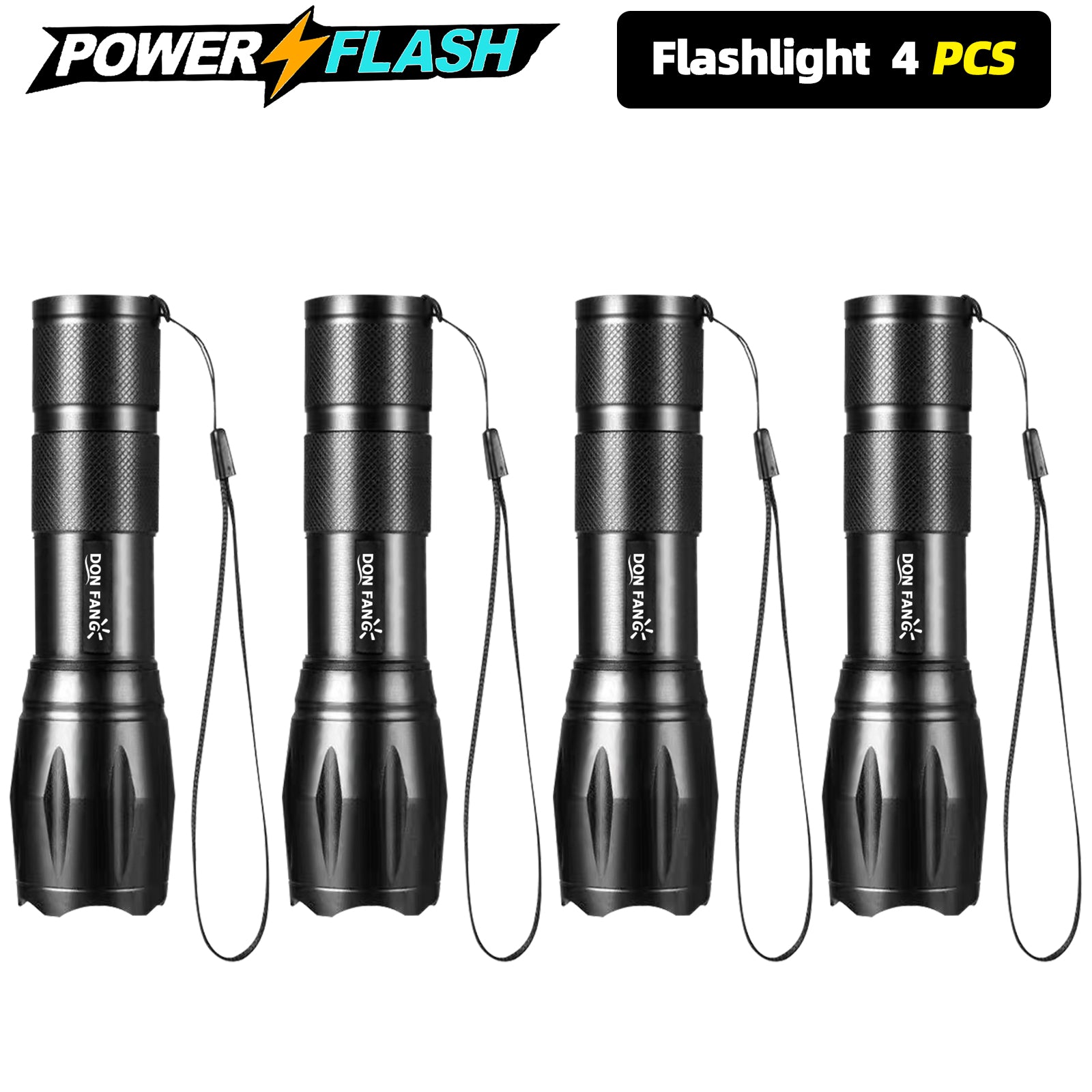 LED Flashlight, Powered by 3 AAA Batteries, Reliable Non-Rechargeable Handheld Light for Emergency, Camping, Home Power Outages (3 Batteries Included)