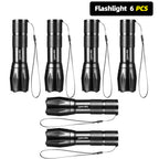 LED Flashlight, Powered by 3 AAA Batteries, Reliable Non-Rechargeable Handheld Light for Emergency, Camping, Home Power Outages (3 Batteries Included)