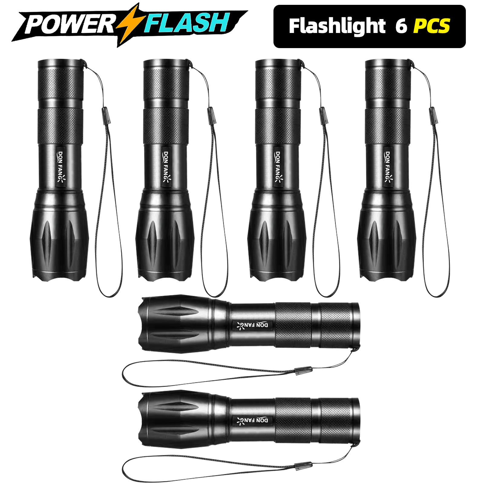 LED Flashlight, Powered by 3 AAA Batteries, Reliable Non-Rechargeable Handheld Light for Emergency, Camping, Home Power Outages (3 Batteries Included)