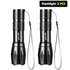 LED Flashlight, Powered by 3 AAA Batteries, Reliable Non-Rechargeable Handheld Light for Emergency, Camping, Home Power Outages (3 Batteries Included)