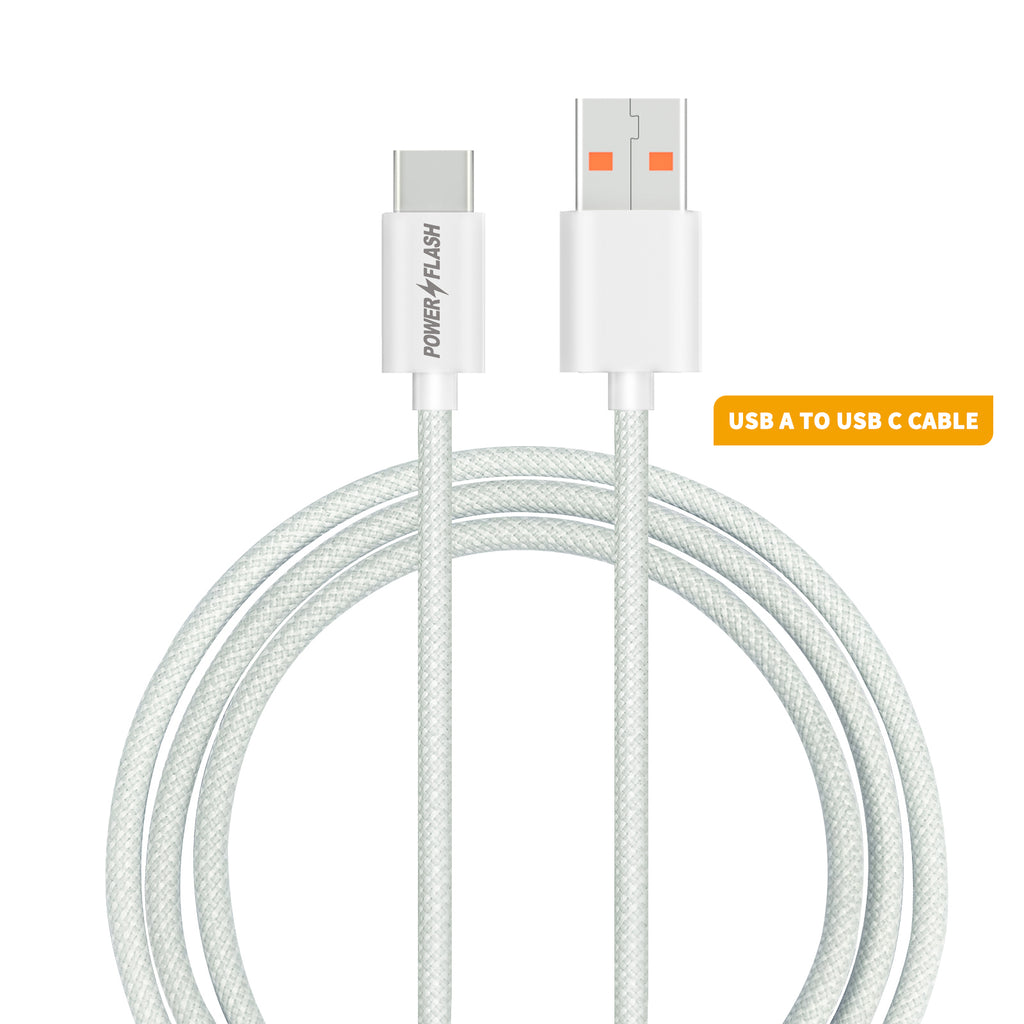 USB-A to USB-C Braided Cable, Nylon‑Braided Charger Cord for USB‑C Devices
