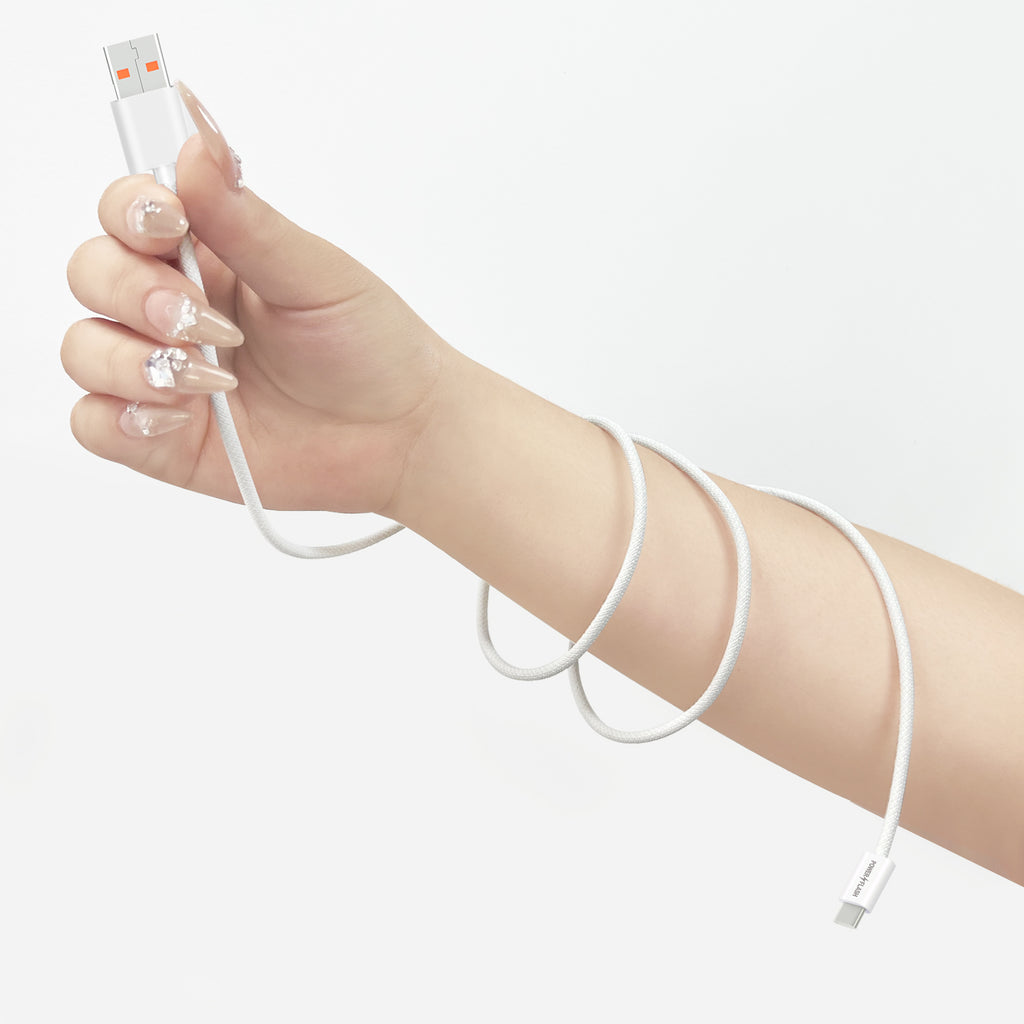 USB-A to USB-C Braided Cable, Nylon‑Braided Charger Cord for USB‑C Devices