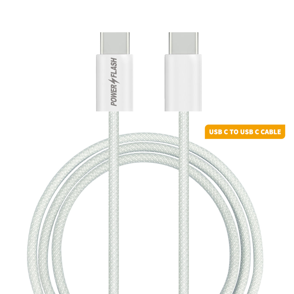 USB-C to USB-C Cable, 1m (3.3ft), 60W PD, Nylon-Braided Type‑C Charger Cord