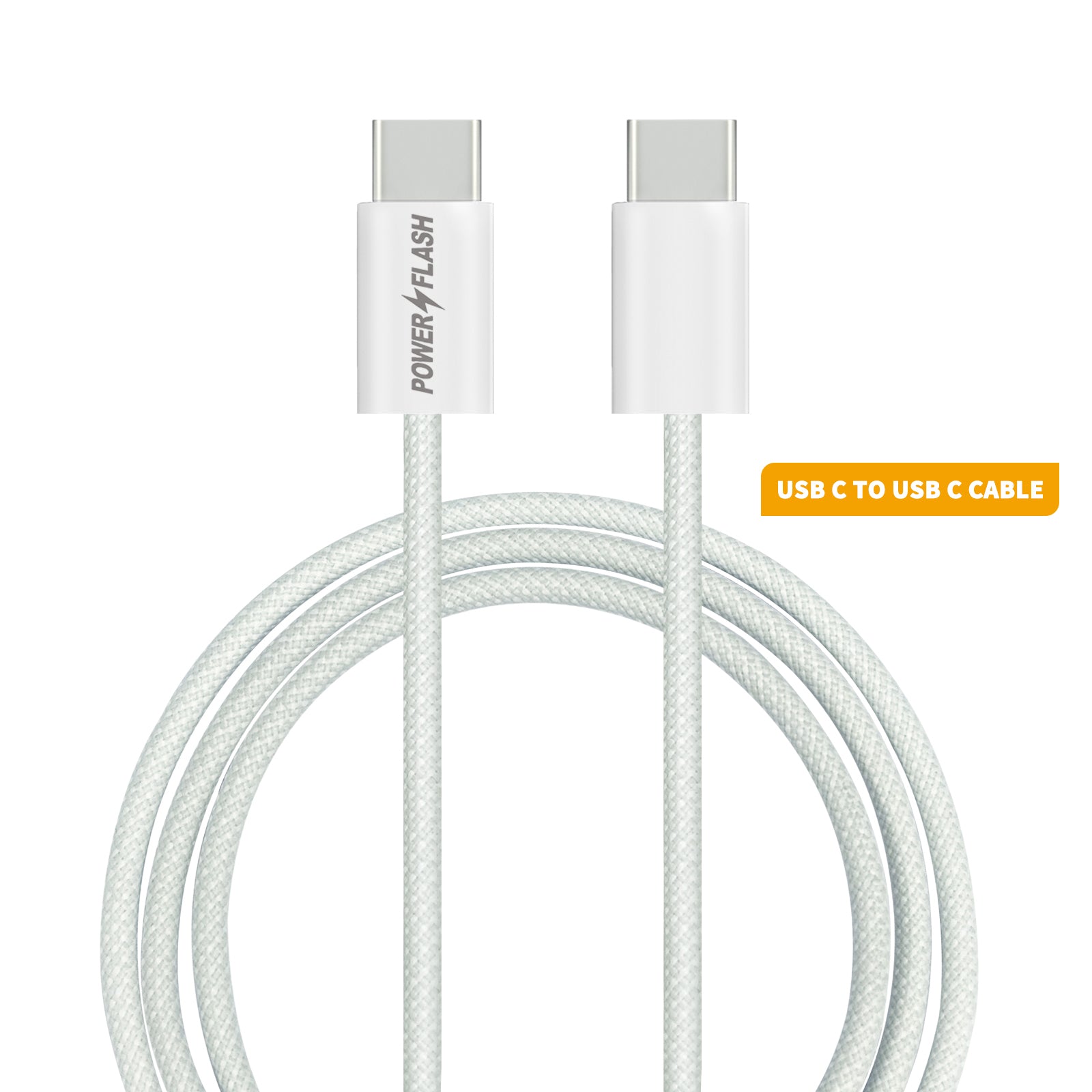 USB-C to USB-C Cable, 1m (3.3ft), 60W PD, Nylon-Braided Type‑C Charger Cord